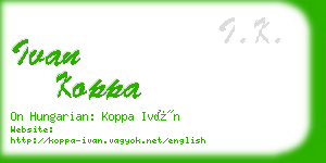 ivan koppa business card